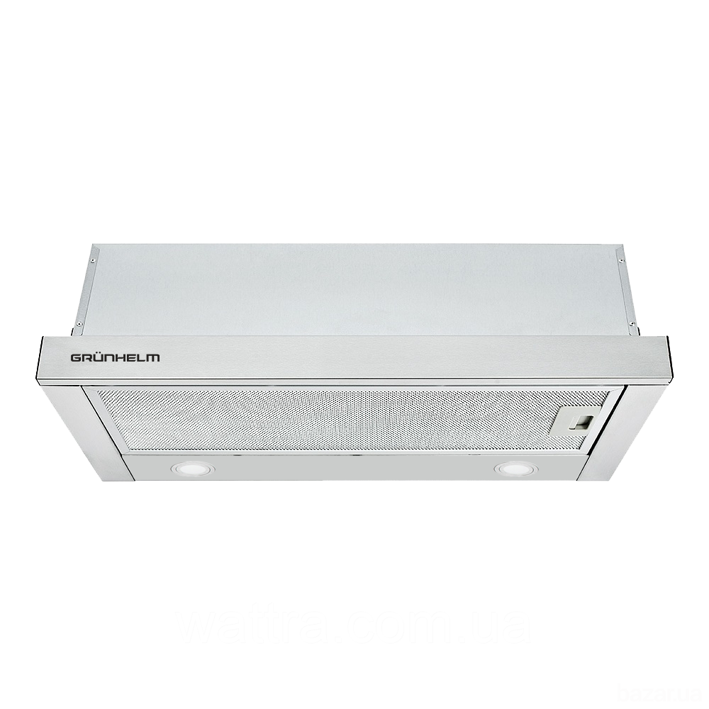 Вытяжка кухонная Grunhelm GVT 134 I (телескопическая, 650 м3/ч, нержавеющая сталь) Київ - зображення 2