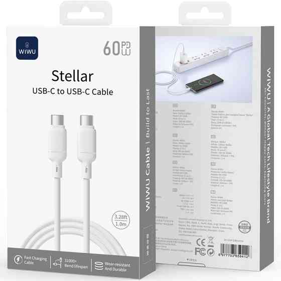 Дата кабель WIWU C090 Stellar Type-C to Type-C 60W (1m) Херсон