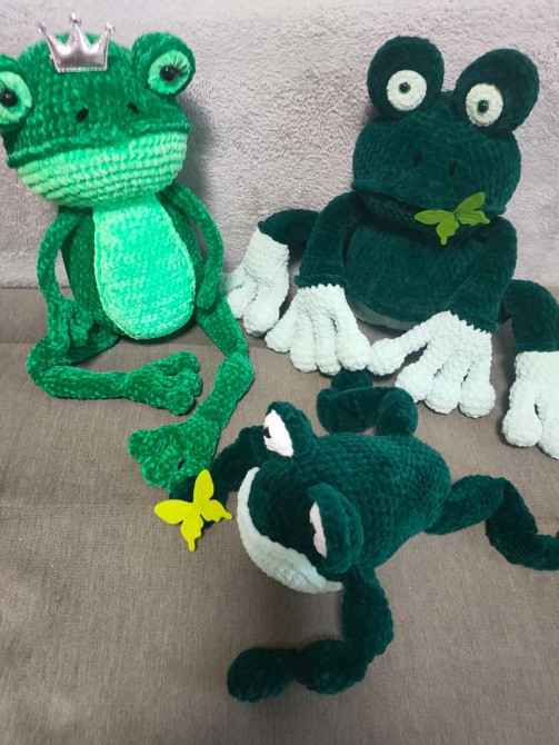 Жабка Жабеня іграшка в'язана ручна робота Нововолинськ - зображення 4