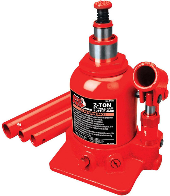 Домкрат гидравлический двухштоковый 2т 150-370 мм низкопрофильный TORIN TF0202 Харків - зображення 2