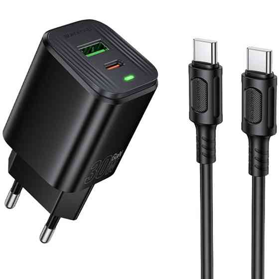 СЗУ Borofone BAS85A Star PD30W+QC3.0 (1USB-A/1C) + кабель Type-C to Type-C Херсон