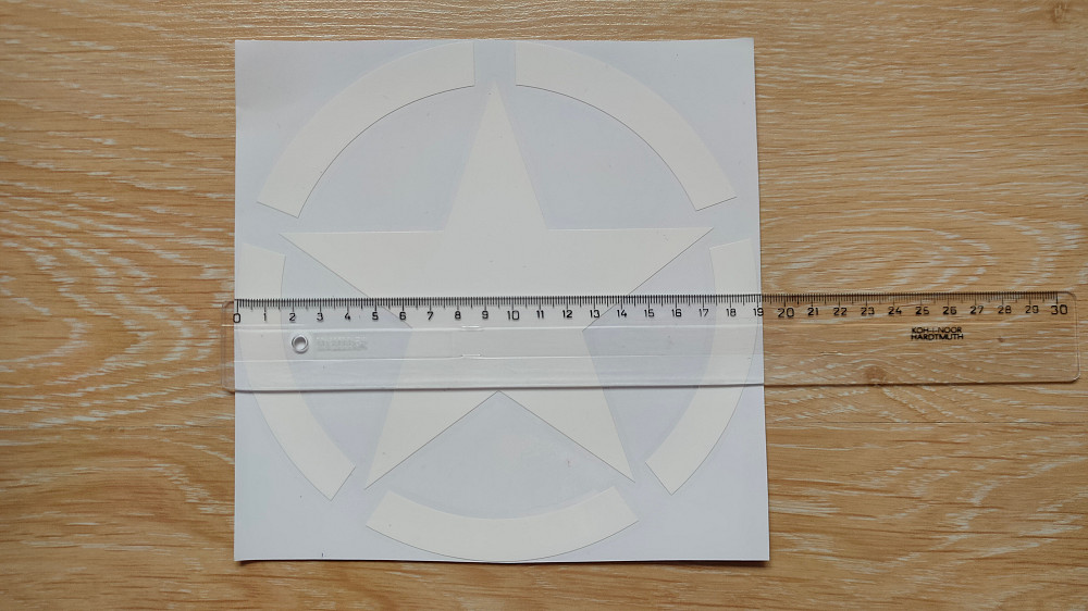 Наклейка на авто Звезда белая Большая 19х19 см Борисполь - изображение 3