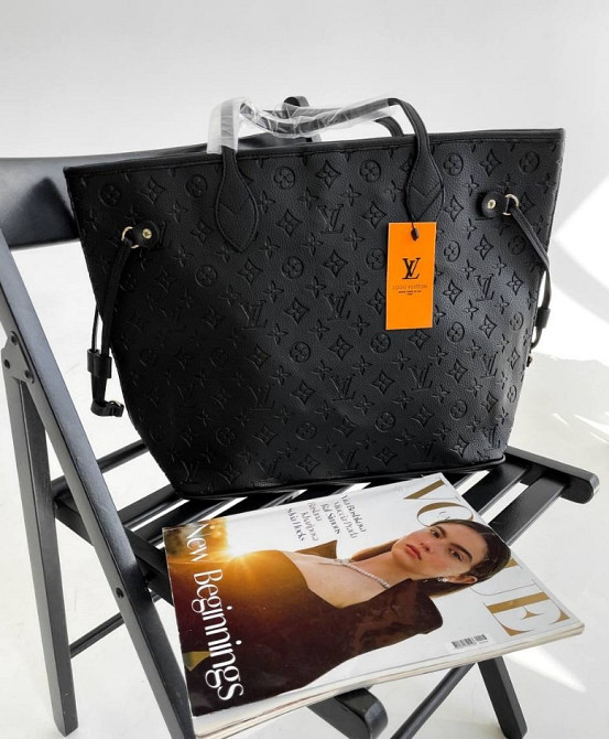 сумка шоппер экокожа Louis Vuitton Neverfull Black TR00005 Луцьк - зображення 3