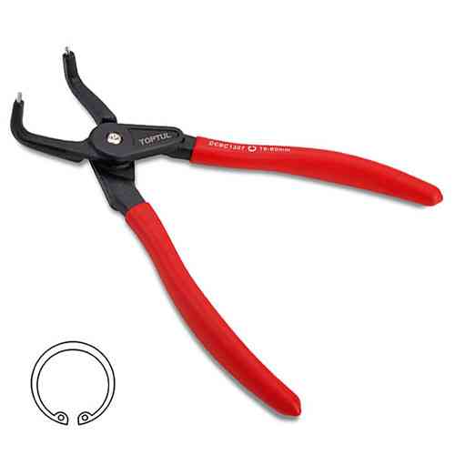 Круглогубцы для снятия стопорных колец 9" (сжим загнутые) усиленные TOPTUL DCBC1309 Харків