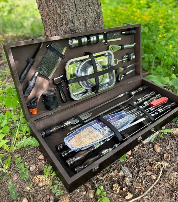 Шампура з дерев'яною ручкою.Набори на подарунок.Набір для чоловіка. Умань Умань - зображення 11