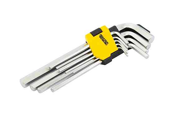 Ключи шестигранные MASTERTOOL CrV 1,5-10 мм 74/172 мм набор 9 шт 75-0956 Харьков