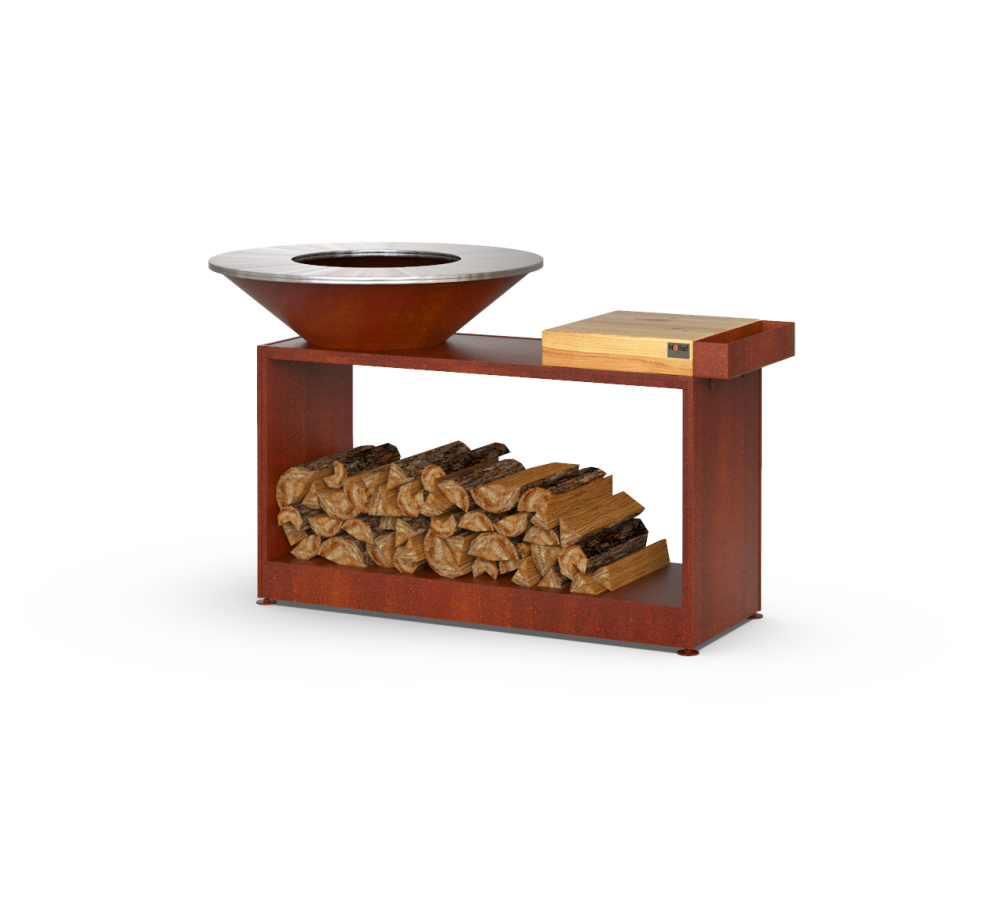 Гриль – барбекю з відкритою тумбою HOLLA GRILL Rust Wide Open Харків - зображення 3