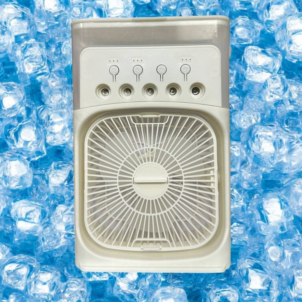 Вентилятор настольный с увлажнителем 19133 7х15х23 см белый Київ - зображення 1