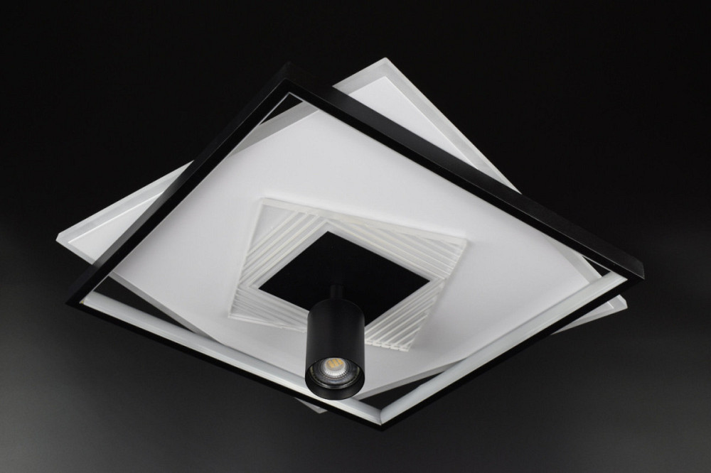 Люстра стельова LED з пультом X088/500 Чорний 10х46х46 см. Київ - зображення 1