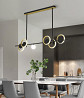 Люстра стельова LED NO5-1400-k Чорний 50-80х12х140 см. Киев
