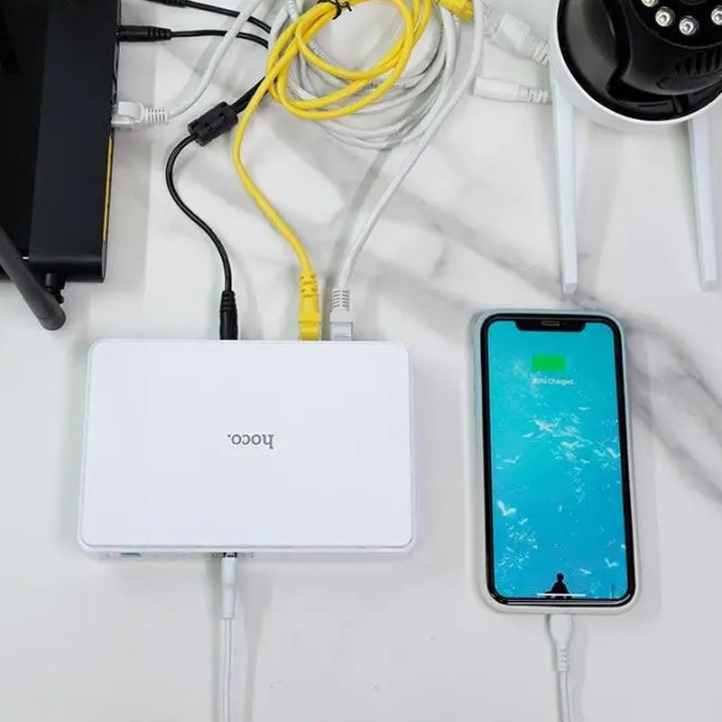 Источник бесперебойного питания Hoco DB25 Plus Smart Mini UPS для роутеров 5V/9V/12V 10000 mAh Херсон - зображення 5