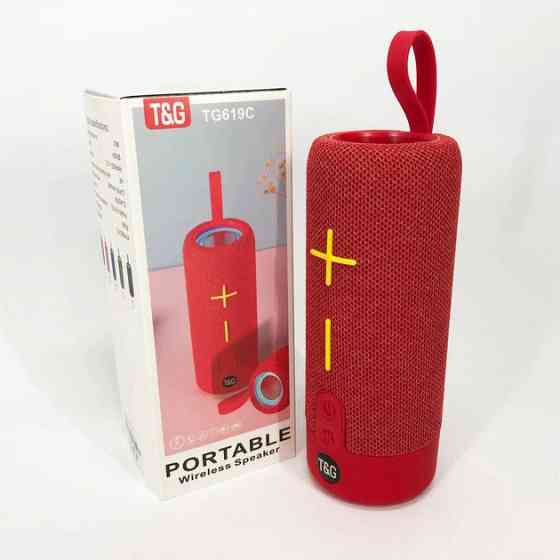Колонка портативная Bluetooth T&G TG619 red красная Киев