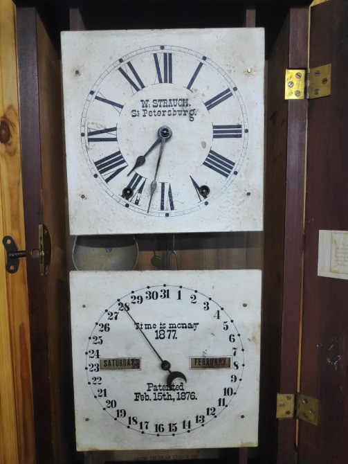 Антикварний настінний годинник W. Strauch, Петербург, XIX століття Київ - зображення 3
