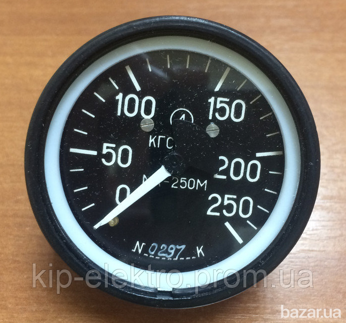 Манометр авиационный МА-250, МА-250М (МА, МА250, МА 250, МА250М, МА 250М) - осевой штуцер (ОШ) Київ - зображення 1