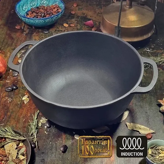 Казан чугунный Maysternya со стеклянной крышкой 4 л V4С3 Одесса - изображение 10