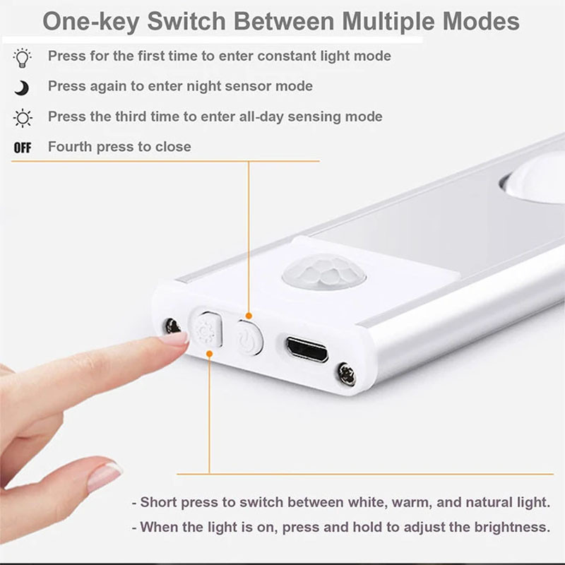 Сенсорный светильник LED с датчиком движения MZ-L1602 (40*10*300mm) Херсон - изображение 5