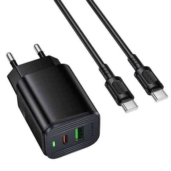 СЗУ Borofone BAS85A Star PD30W+QC3.0 (1USB-A/1C) + кабель Type-C to Type-C Херсон