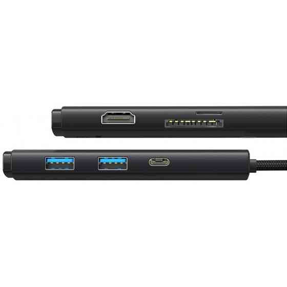 Переходник HUB Baseus Lite Series 6in1 (Type-C to HDMI + 2xUSB 3.0 + PD+SD/TF) (WKQX05) Херсон
