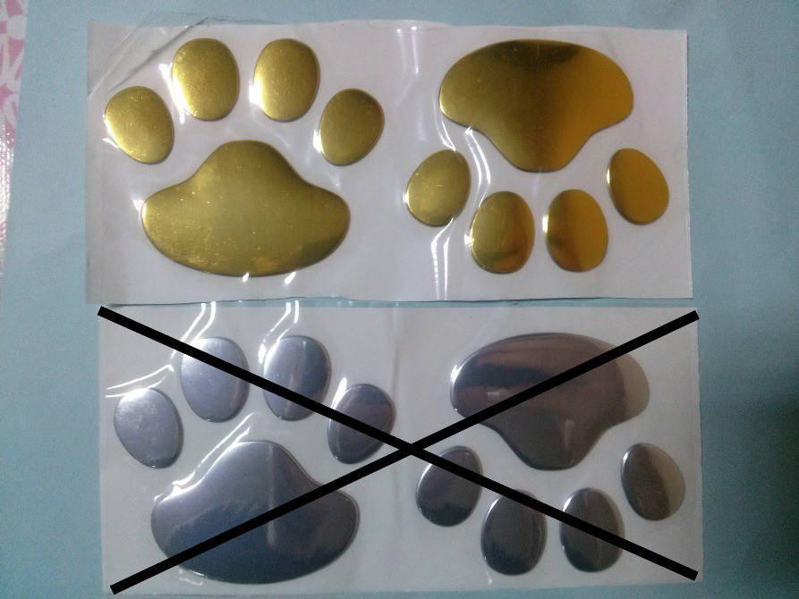 Наклейка на авто Выпуклая Наклейка на авто Лапки Тюнинг авто Бориспіль - зображення 1