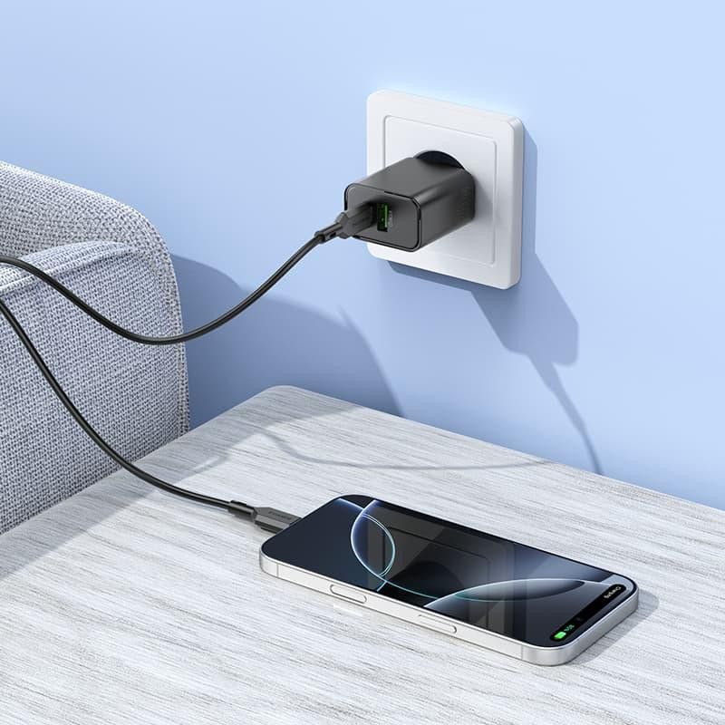 СЗУ Borofone BA88A Navy PD20W+QC3.0 (1USB-A/1C) Херсон - изображение 4