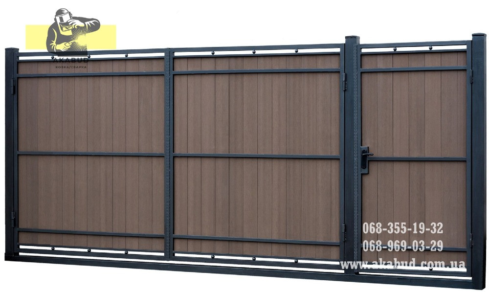 Ворота розпашні прості, ворота відкатні, навіси. Кривой Рог - изображение 1