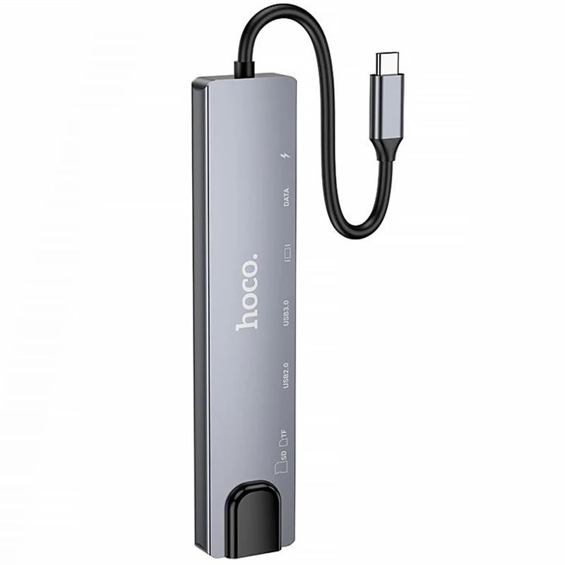 Переходник HUB Hoco DUP09 (Type-C to HDMI+USB 3.0+USB 2.0+2xType-C+SD/TF) Херсон - зображення 2