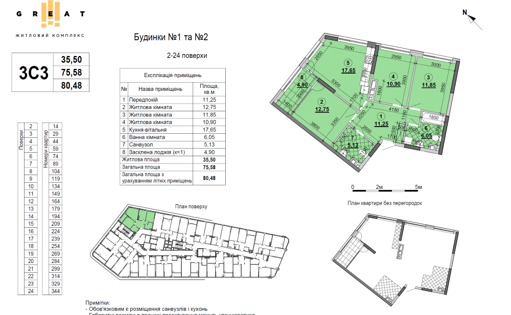 БЕЗ % від Власника Продаж Три-кімнатної ЖК GREAT (Грейт) Київ - зображення 5