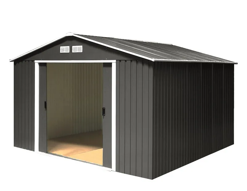 Сарай металлический ECO 362,7x322x196 см серый с белым Киев - изображение 2