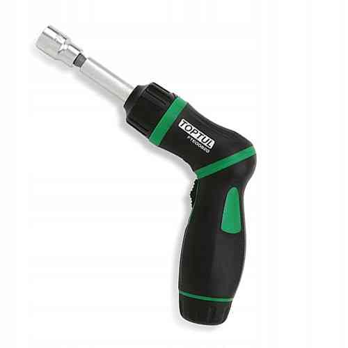 Набор торцевых головок и бит TOPTUL 1/4" с трещоточной отверткой GAAI5401 Харків