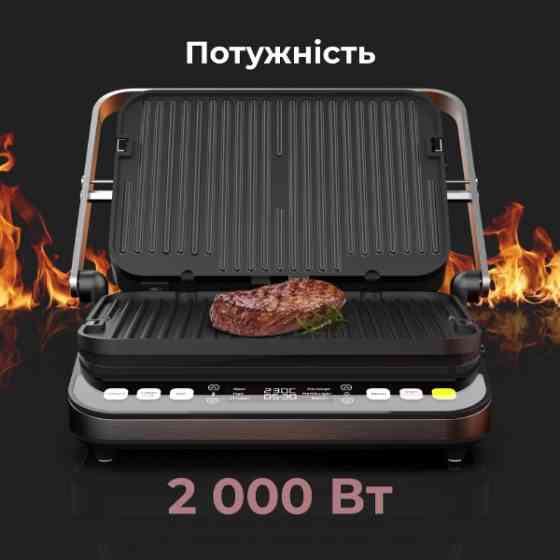 Электрогриль контактный AENO EG5 AEG0005 2000 Вт серебристый Київ