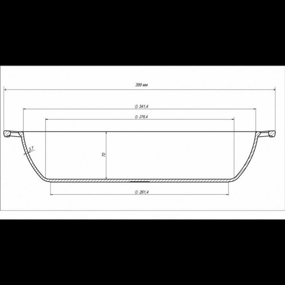 Жаровня чугунная с двумя ручками Maysternya 34x7 см Одеса - зображення 12