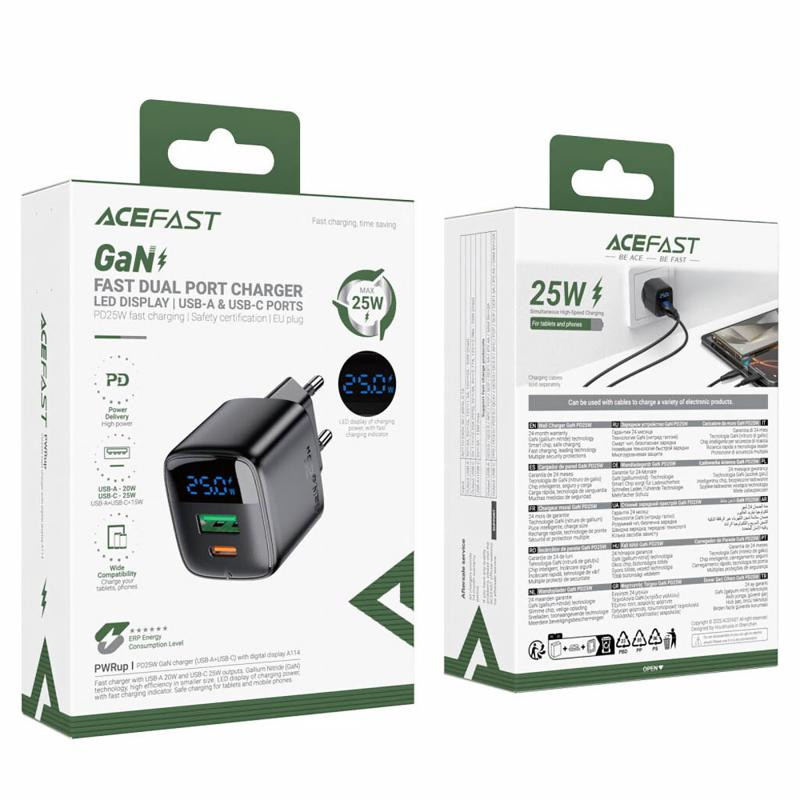 СЗУ Acefast A114 PD25W GaN (1USB-A/1C) Херсон - зображення 5