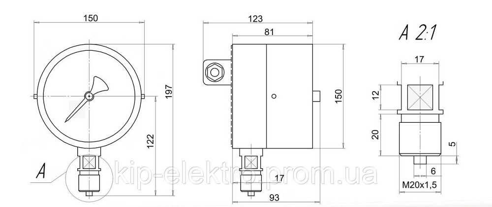 Вакуумметр электроконтактный ДВ2005-У2 (ДВ 2005-У2, ДВ2010У2, ДВ2005, ДВ-2005) Київ - зображення 4