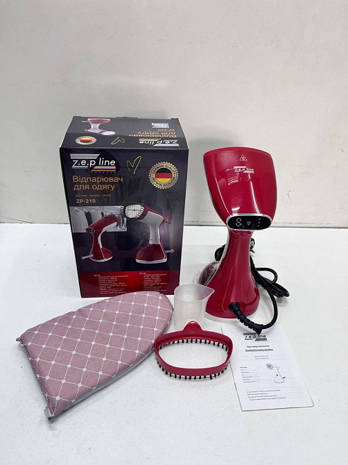 Отпариватель вертикальный ручной для одежды Zepline ZP-210-Red 3000 Вт красный Київ - зображення 3