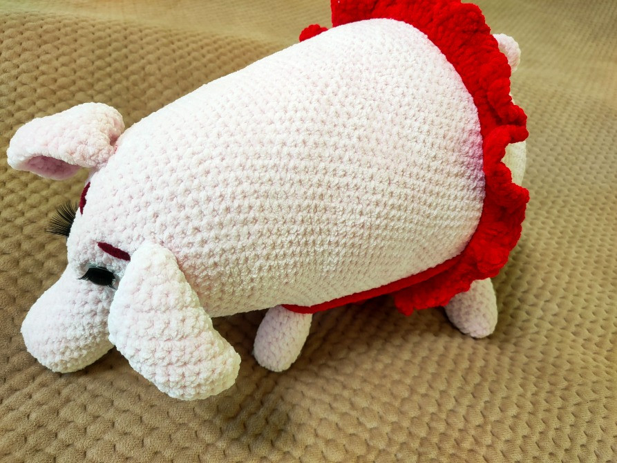 Іграшка м'яка в'язана рожева свинка поросятко ручна робота подарунок Нововолинськ - зображення 4