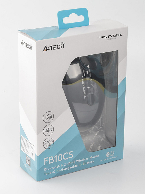 Мышь компьютерная безпроводная A4Tech Fstyler FB10C Stone Black черная Київ - зображення 10