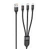 Дата кабель Hoco U104 Ultra 6A 3in1 Lightning-MicroUSB-Type-C (1.2m) Херсон