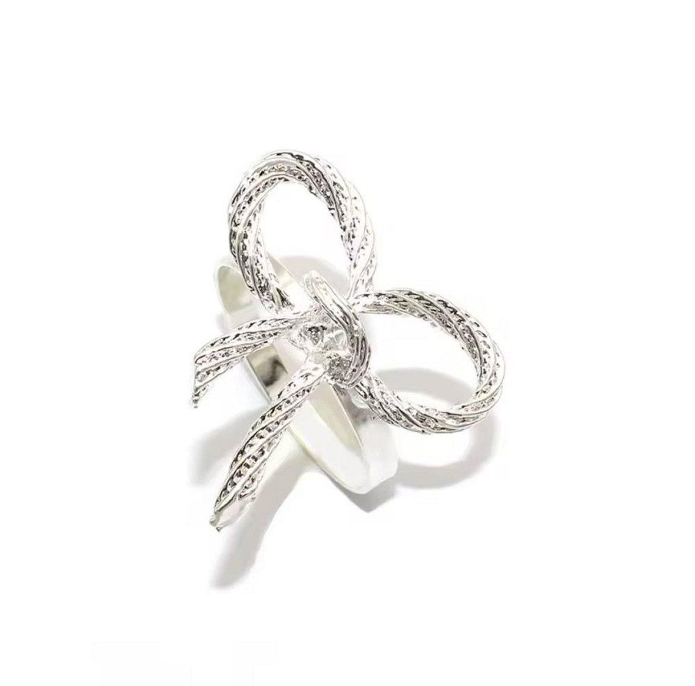 Набор колец для салфеток Бантики Silver 6 шт Одеса - зображення 2