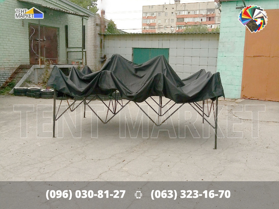 Шатер розсувний 4,5х3 Heavy Line Quality Чорний. Шатри розсувні намети палатки виготовлення тенти Запорожье - изображение 2