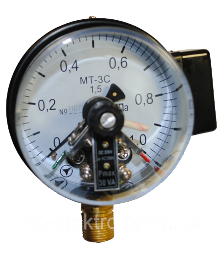 Манометр электроконтактный МТ-3С от 0 до 40 МПа (400 кгс/см2) - аналог ДМ2010СгУ2, ДМ2010-У2, ДМ2010 Киев - изображение 1