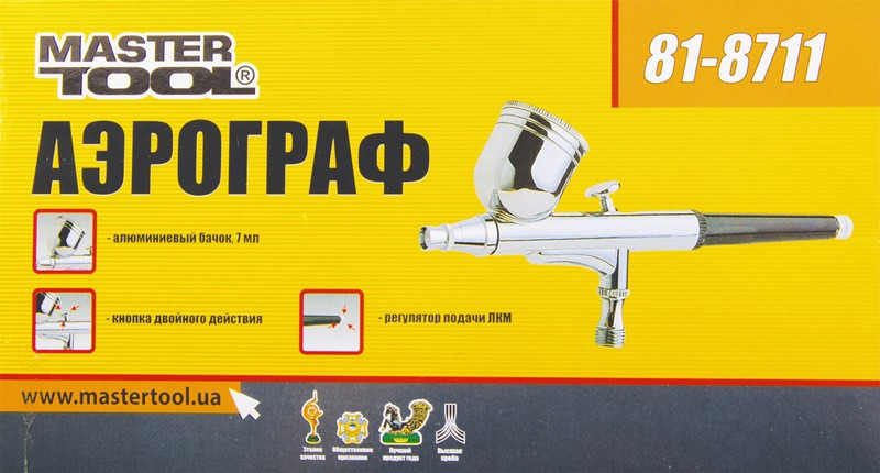 Аэрограф пневматический мини MASTERTOOL PROFI с набором аксессуаров 81-8711 Харків - зображення 2
