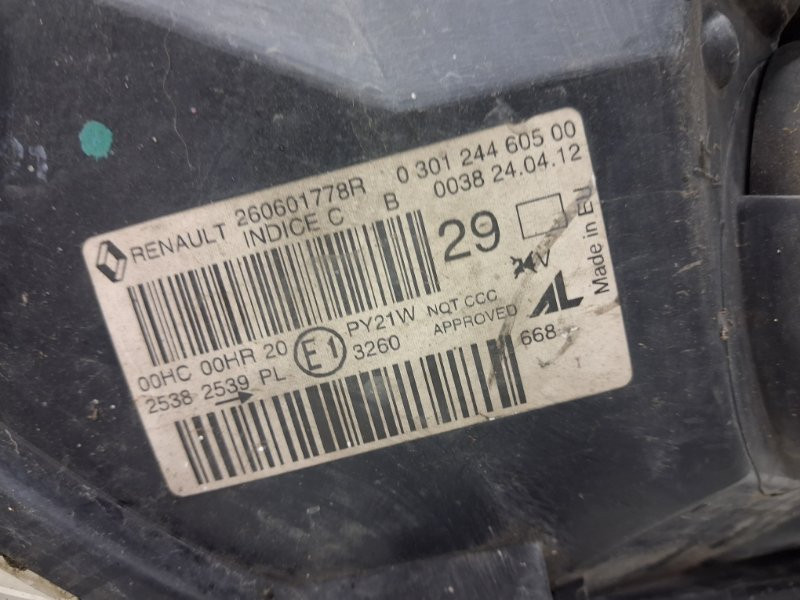 Фара левая галоген Renault Megane 3 1.5 DIESEL K9K 2008 (б/у) Київ - зображення 9