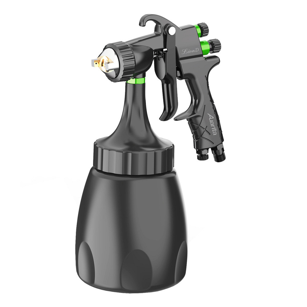 Пистолет окрасочный пневматический LVMP ниж.пласт.бачок 1000мл, форсунка-1,4мм AUARITA LION-D-1.4LM Харків - зображення 1