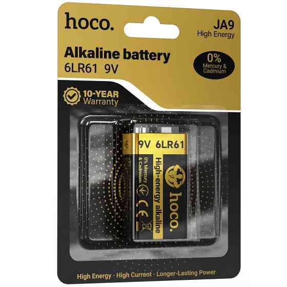 Батарейки Hoco JA9 9V (6LR61) Alkaline 1 pcs Херсон