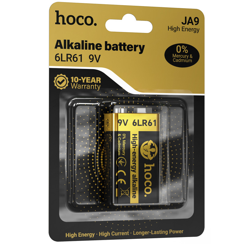 Батарейки Hoco JA9 9V (6LR61) Alkaline 1 pcs Херсон - зображення 2