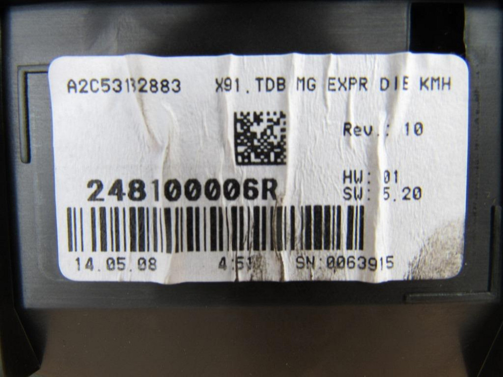 Панель приборов (спидометр) Renault Laguna III 2.0 dci 2007-2010 (248100006R) Ковель - изображение 3