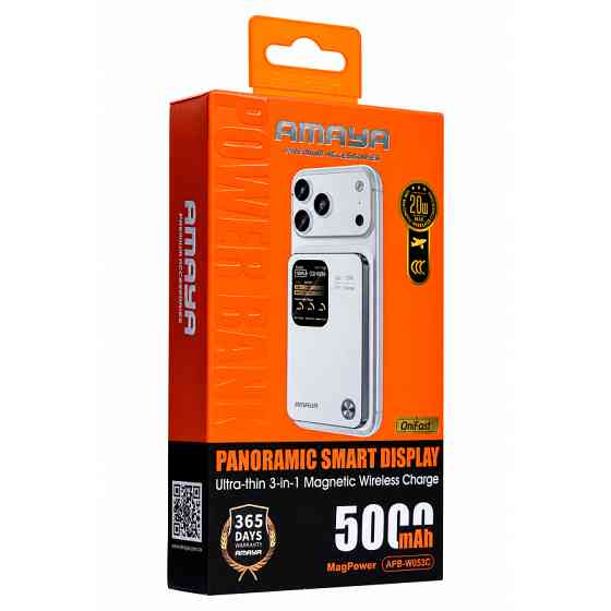 Уценка Портативное ЗУ Power Bank Amaya W053C PD20W с БЗУ 5000 mAh Херсон
