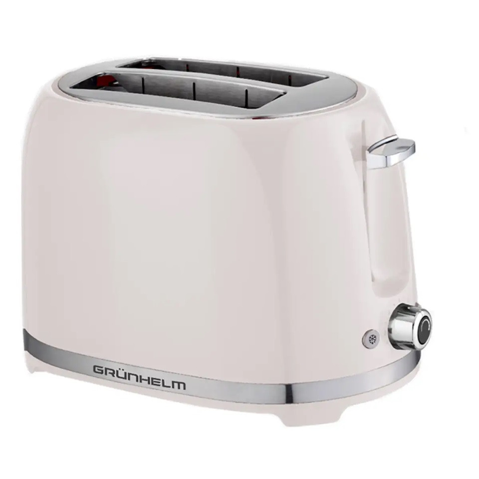 Тостер Grunhelm GTR018BE 850 Вт бежевый Київ - зображення 1