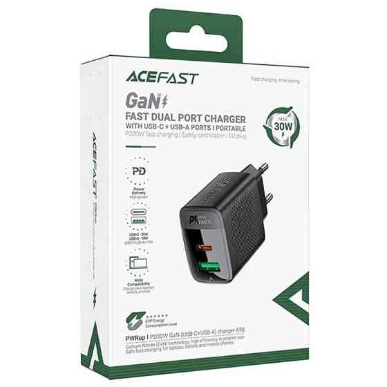 СЗУ Acefast A98 PD30W+QC3.0 GaN (1USB-A/1C) Херсон