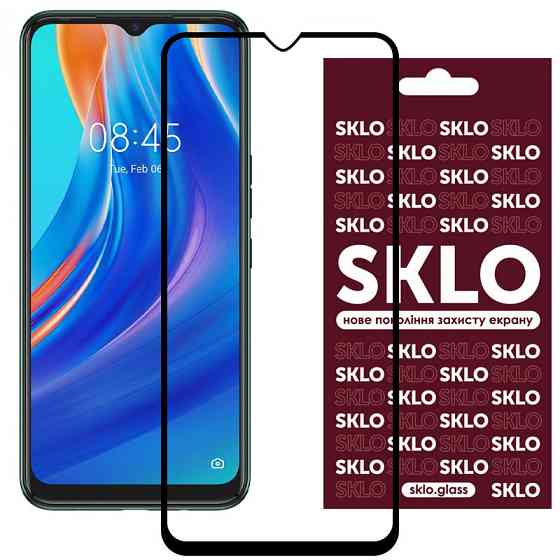 Защитное стекло SKLO 3D для TECNO Spark 7 / Spark 7 Go Херсон
